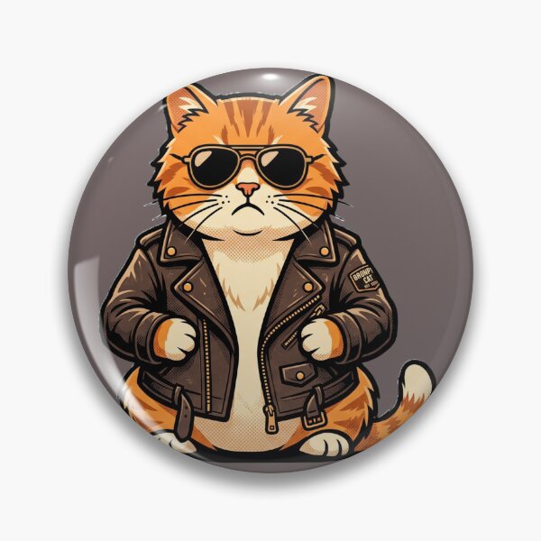 Artikelvorschau, Cooler Biker-Kater in Lederjacke entworfen und verkauft von Thoughtful Prints.