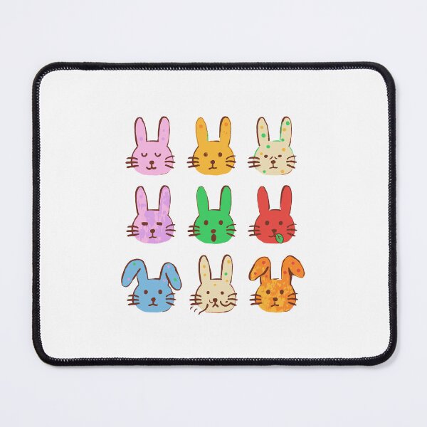 Item preview, Bunny Mood Sticker Pack - Nine Rabbit Faces designed and sold by BysonDesigns.