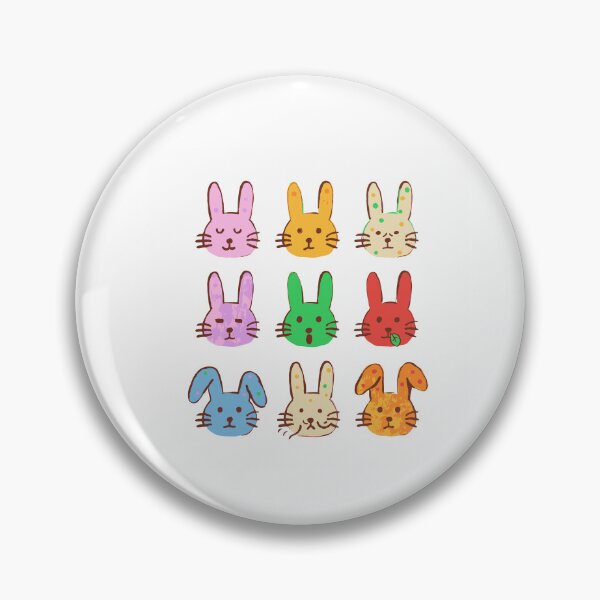 Item preview, Bunny Mood Sticker Pack - Nine Rabbit Faces designed and sold by BysonDesigns.