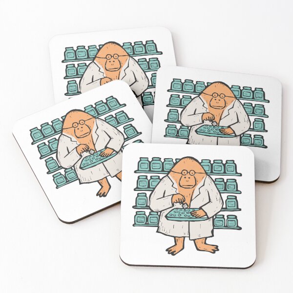 Item preview, Pharmacist Orangutan Counting Pills designed and sold by BysonDesigns.