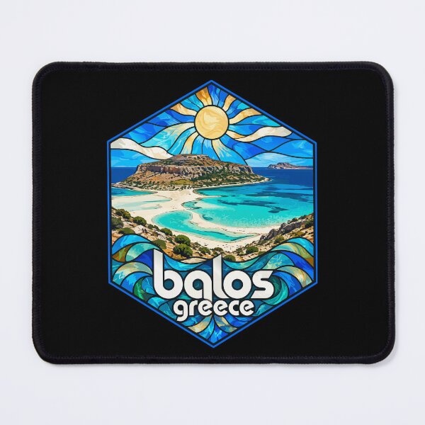Item preview, Balos Lagoon Crete Greece Travel Stained Glass designed and sold by TomFrontierArt.