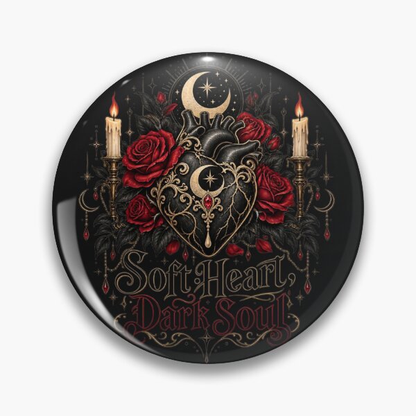 Item preview, Soft Heart Dark Soul Gothic Heart Rose Celestial designed and sold by Sanika arts .