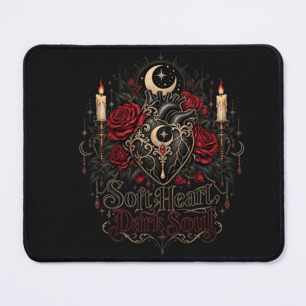 Item preview, Soft Heart Dark Soul Gothic Heart Rose Celestial designed and sold by Sanika arts .
