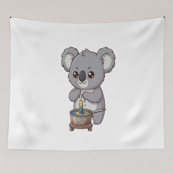 Item preview, Cute Koala Making Dipped Candles designed and sold by Ella_Sketch.