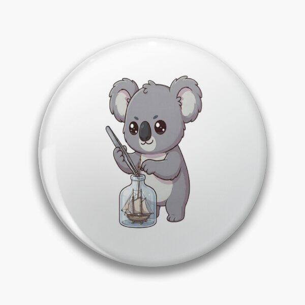 Item preview, Cute Koala Building Ship In Bottle designed and sold by Ella_Sketch.