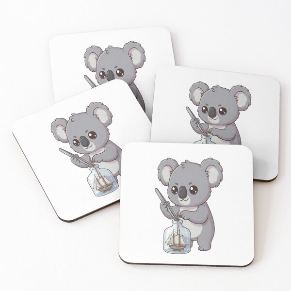 Item preview, Cute Koala Building Ship In Bottle designed and sold by Ella_Sketch.