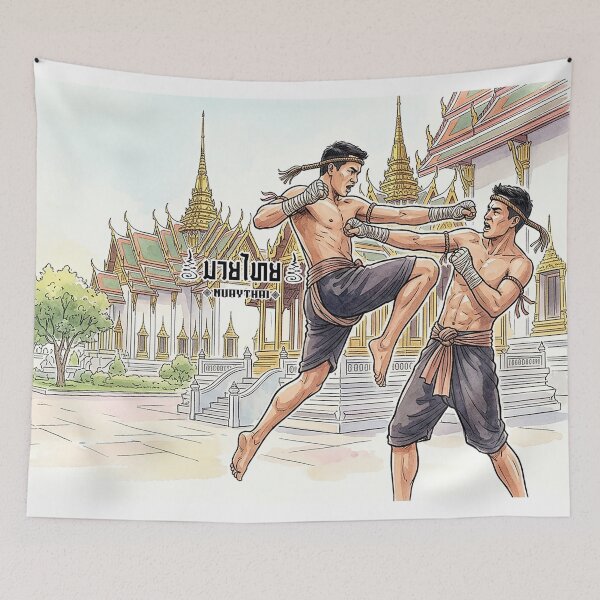 Item preview, Muay Thai Kard Chuek (Traditional Thai Boxing): Sacred Temple, Fearless Fighter   designed and sold by Vanich-Panich.