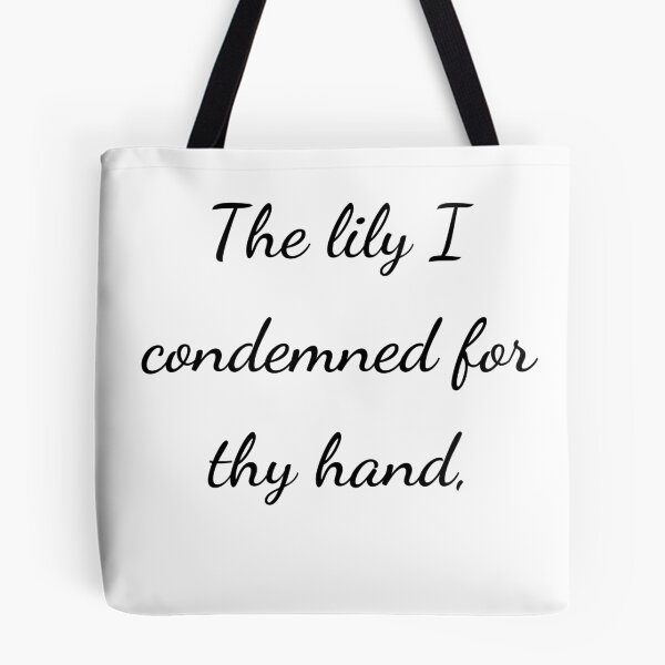 Item preview, “The lily I condemned for thy hand,” - handwriting black designed and sold by ariksworld.