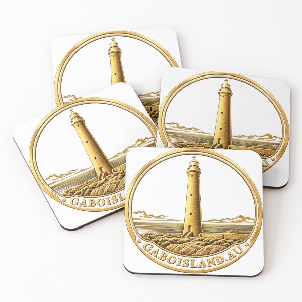 Item preview, Gabo Island Lighthouse gaboisland.au Gold Emblem designed and sold by Colin Dixon.