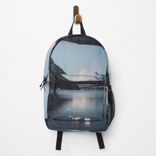 Item preview, Swans on Winter Lake Snowy Mountain Reflection designed and sold by Tyresett.