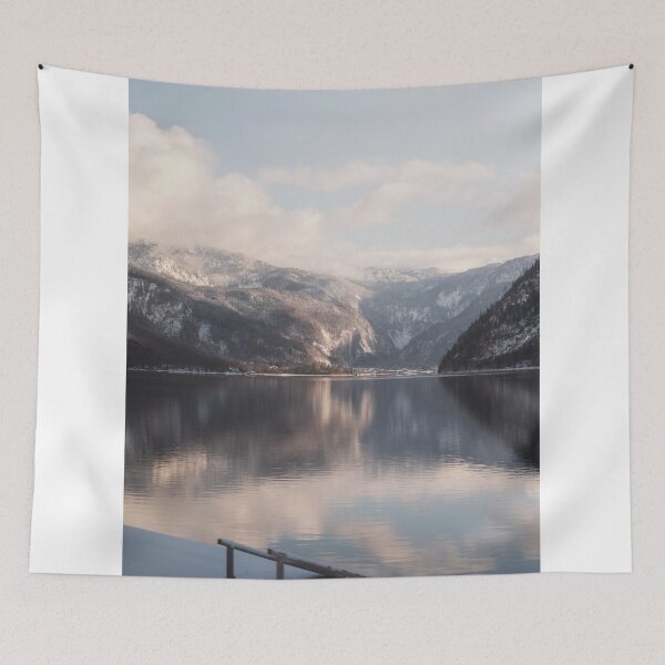 Item preview, Snowy Mountain Lake View in Winter Sunshine designed and sold by Tyresett.