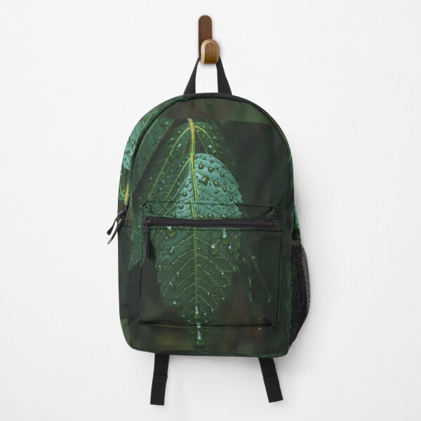 Item preview, Fresh Raindrops on Dark Green Leaf Macro Photo designed and sold by Tyresett.