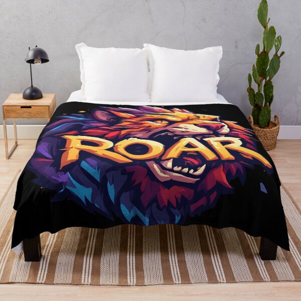 Item preview, Fierce Lion Roar Motivational Colorful Animal Art designed and sold by FusionCipher.