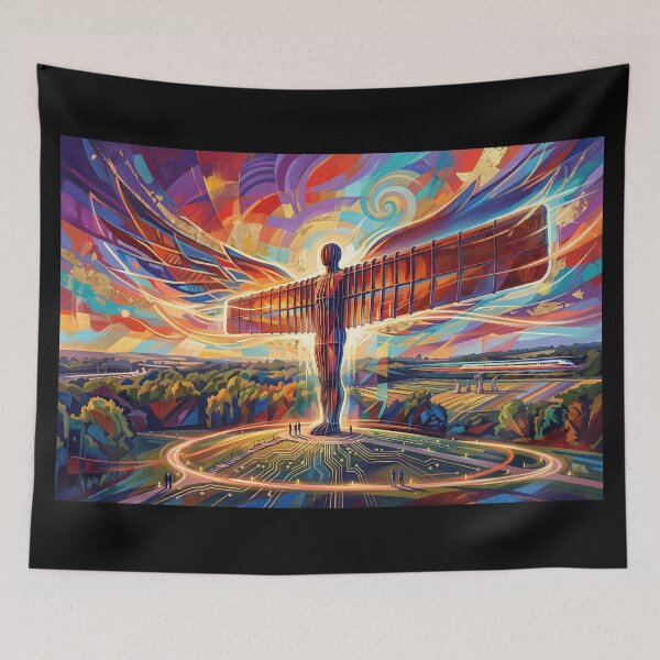 Item preview, Angel of the North Vibrant Abstract Expression designed and sold by ArtworkNorth.