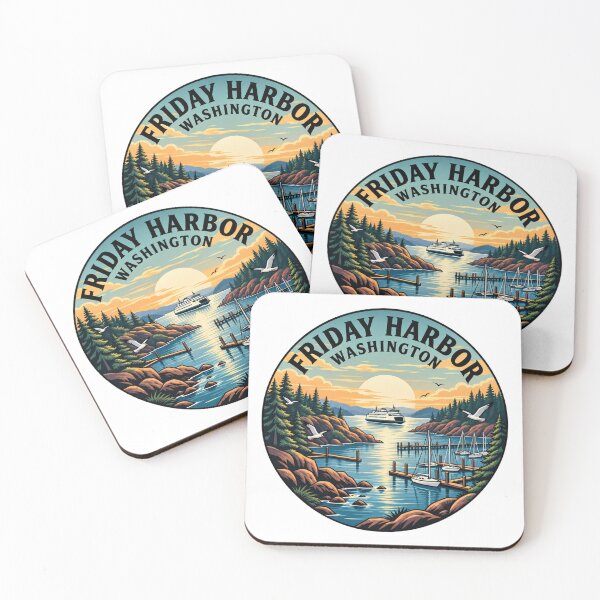 Item preview, Friday Harbor Washington: Vintage Ferry Harbor designed and sold by CircinusStore.