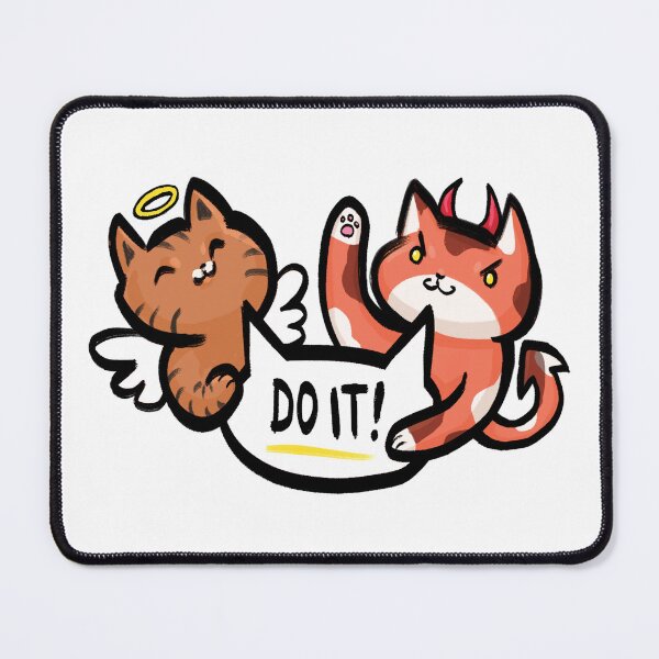 Item preview, Angel and Devil Cats Tell You To Do It designed and sold by awiec.
