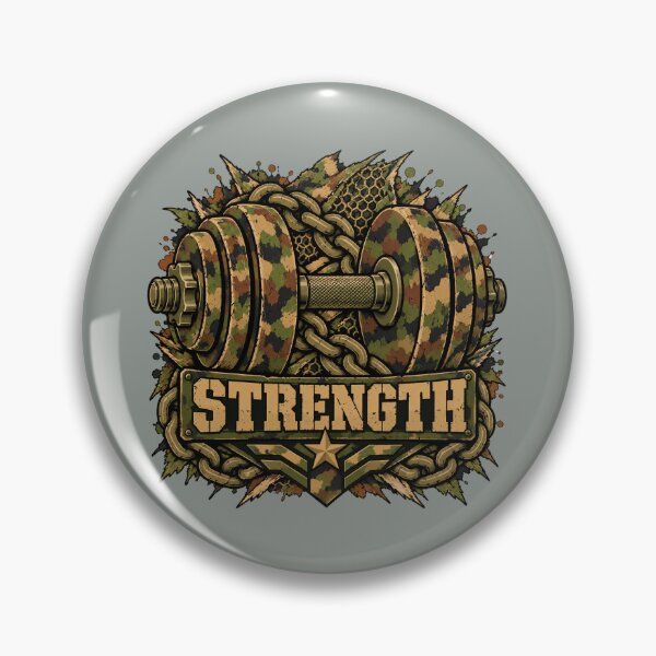 Item preview, Military Strength – Camouflage Weightlifting Gym Design designed and sold by Aimetoi.