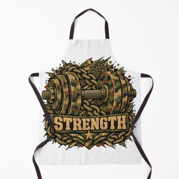 Item preview, Military Strength – Camouflage Weightlifting Gym Design designed and sold by Aimetoi.