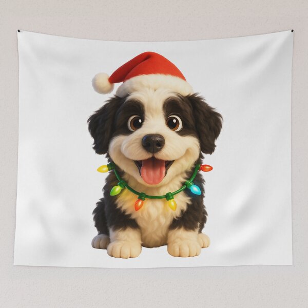 Item preview, Playful Sheepadoodle Christmas designed and sold by Sillytoe.
