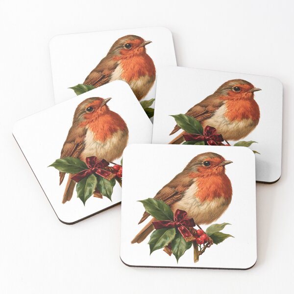 Item preview, Victorian Christmas Robin with Holly designed and sold by Hoity-Toity.