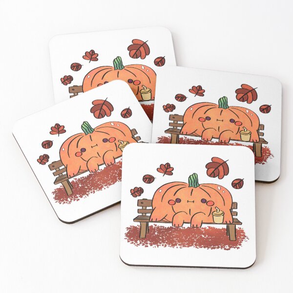 Item preview, Cozy pumpkin coffee break designed and sold by Illustrated by Cece.