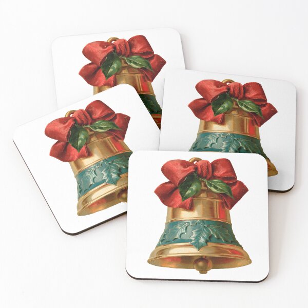 Item preview, Gilded Christmas Bell with Burgundy Bow designed and sold by Ink and Wink.