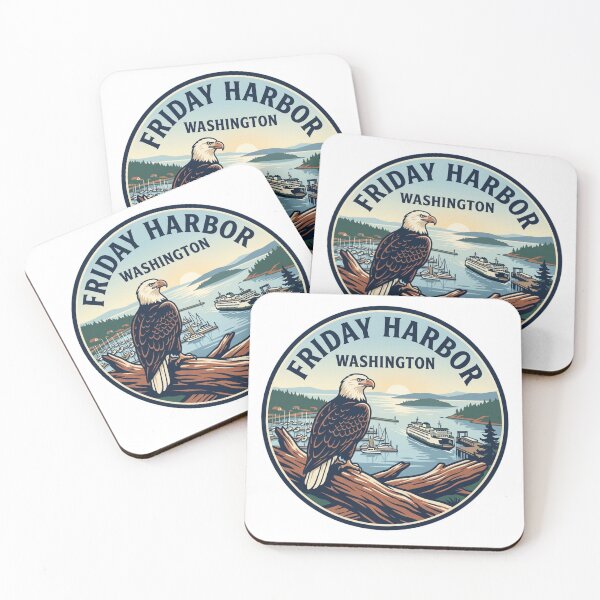 Item preview, Friday Harbor Washington: Bald Eagle Vintage Harbor designed and sold by CircinusStore.
