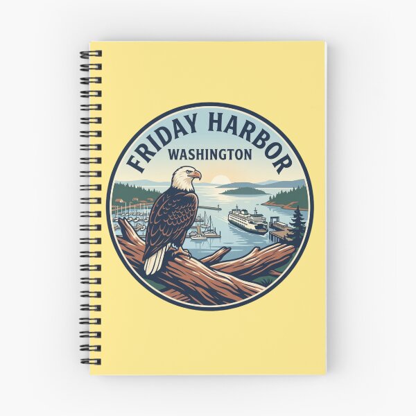 Item preview, Friday Harbor Washington: Bald Eagle Vintage Harbor designed and sold by CircinusStore.