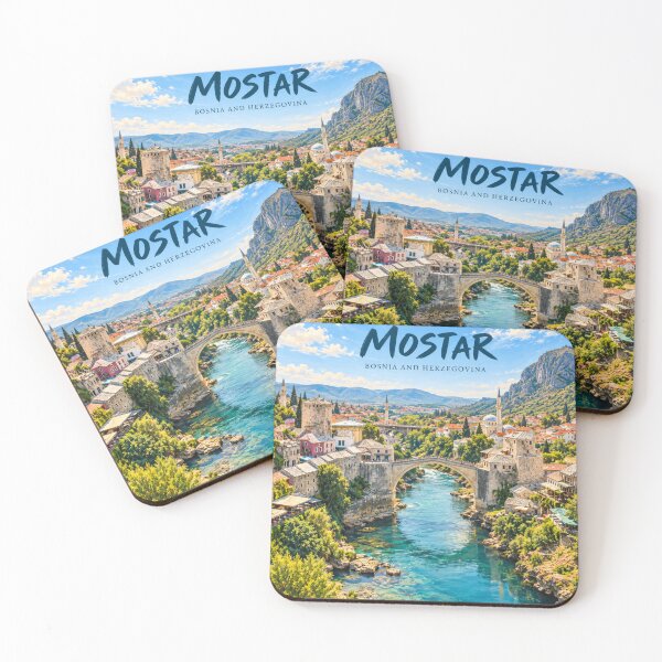 Item preview, Mostar Painterly Herzegovinian City Impression designed and sold by MichaeIRellov.