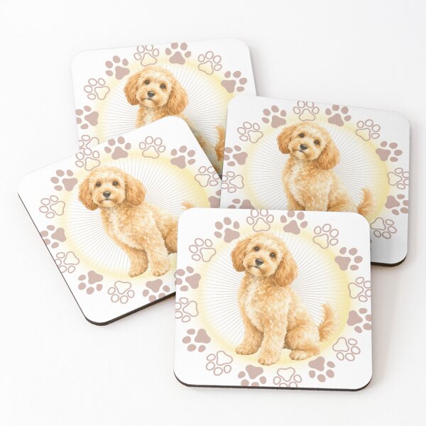 Item preview, Cute goldendoodle watercolor art  designed and sold by Nashatyoussef.