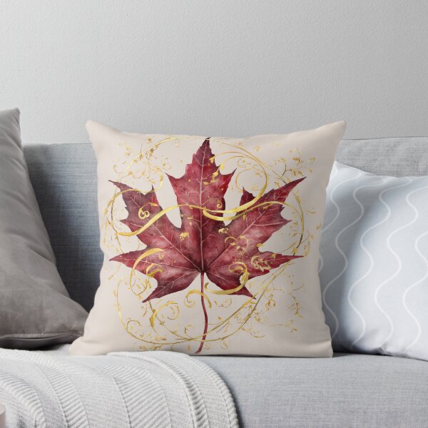 Artikelvorschau, Dark Academia Autumn Maple Leaf Vintage Gold Illustration entworfen und verkauft von mijaczeek.