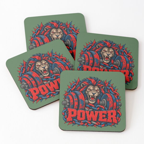Item preview, Lion Power – Fierce Weightlifting & Gym Strength Design designed and sold by Aimetoi.