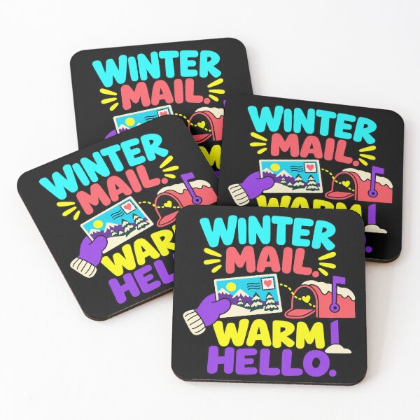 Artikelvorschau, Winter Mail Warm Hello Postcard Exchange Humor entworfen und verkauft von DreamLayerStudio.