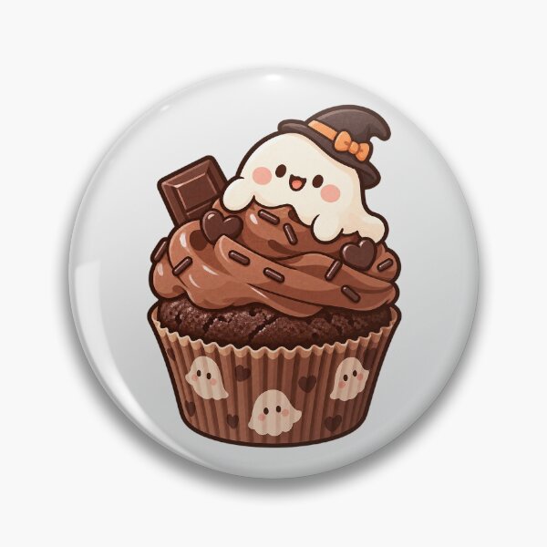 Item preview, Cute Chocolate Ghost Cupcake designed and sold by YnMstudio25.
