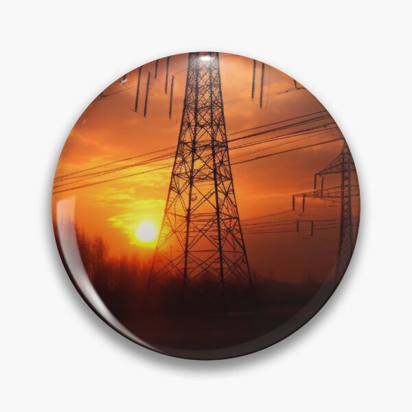 Artikelvorschau, Spiegelung des Sonnenuntergangs am Strommast entworfen und verkauft von Pylon-Bureau.