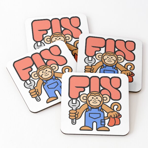 Item preview, Fix - Monkey Mechanic with a Wrench designed and sold by BysonDesigns.