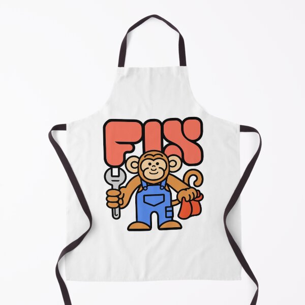 Item preview, Fix - Monkey Mechanic with a Wrench designed and sold by BysonDesigns.