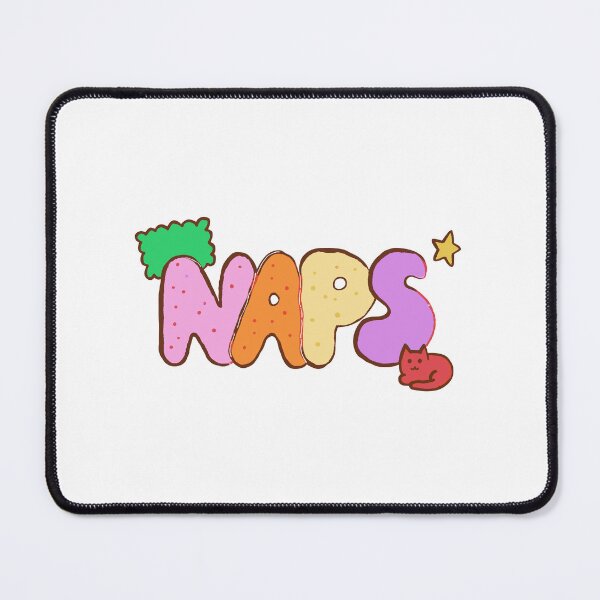 Item preview, Naps - Hand-Lettered Riso Word with Sleeping Cat designed and sold by BysonDesigns.
