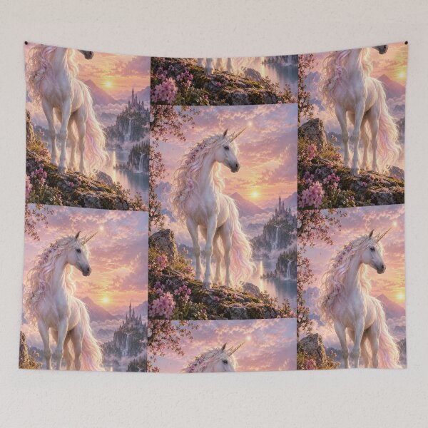 Aperçu de l'œuvre Majestic Unicorn at Sunset créée et vendue par jodotodesign.