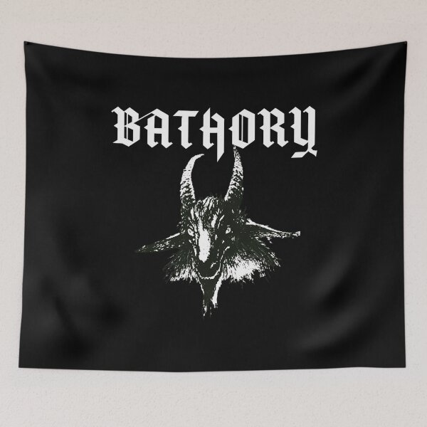 Aperçu de l'œuvre Logo gothique tête de chèvre et Bathory créée et vendue par Black-OniOns.
