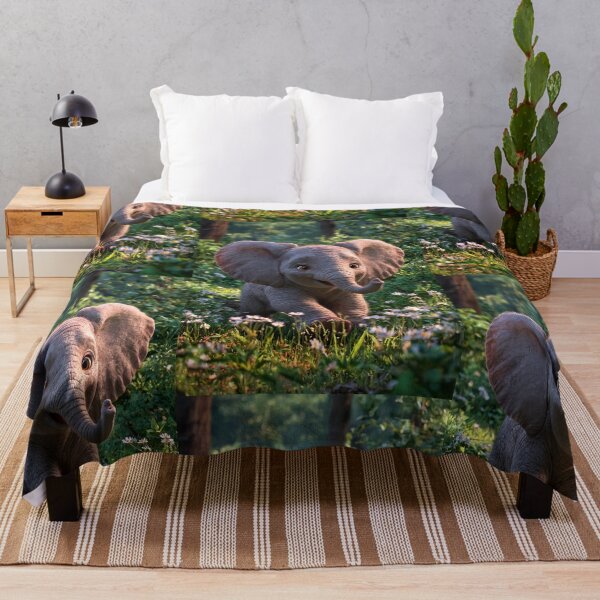 Item preview, Cute Baby Elephant in Bloom designed and sold by jodotodesign.