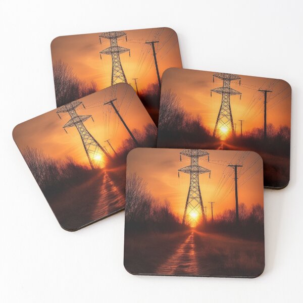 Item preview, Electricity Pylon Sunset Path designed and sold by Pylon-Bureau.