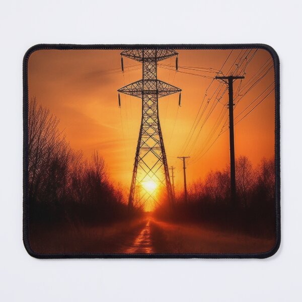 Item preview, Electricity Pylon Sunset Path designed and sold by Pylon-Bureau.