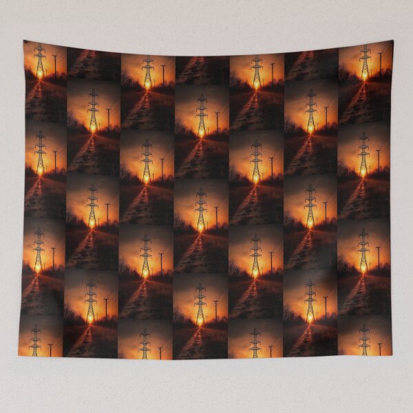 Item preview, Electricity Pylon Sunset Path designed and sold by Pylon-Bureau.