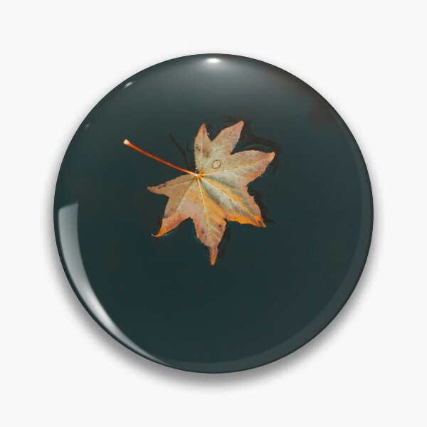 Item preview, Floating Autumn Leaf on Dark Calm Water designed and sold by Tyresett.