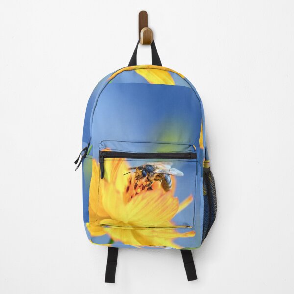Item preview, Honey Bee Pollinating Bright Yellow Flower Macro designed and sold by Tyresett.