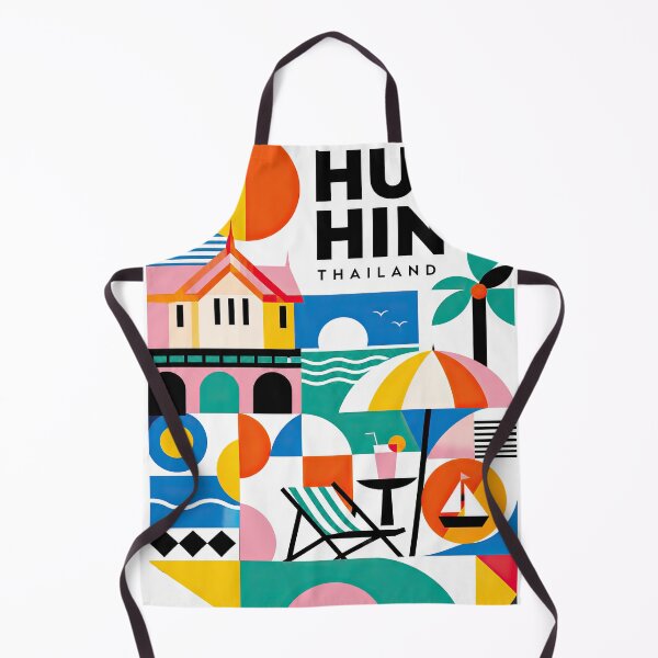 Artikelvorschau, Colorful geometric travel poster featuring HUA HIN THAILAND entworfen und verkauft von ckybe.