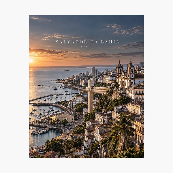 Item preview, Salvador da Bahia Cinematic Monochrome Artwork designed and sold by MichaeIRellov.