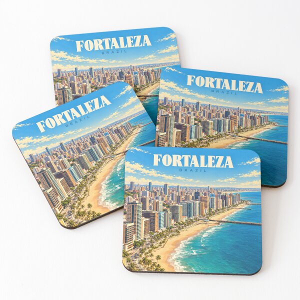 Item preview, Fortaleza Vintage Brazilian Coastal City Art designed and sold by MichaeIRellov.