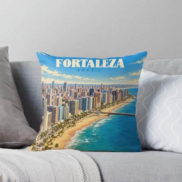 Item preview, Fortaleza Vintage Brazilian Coastal City Art designed and sold by MichaeIRellov.